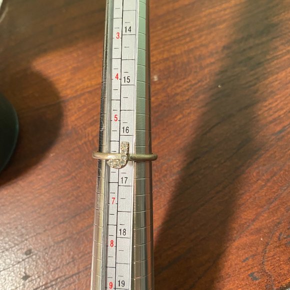 Silver J Rhinestone Ring - Picture 3 of 3